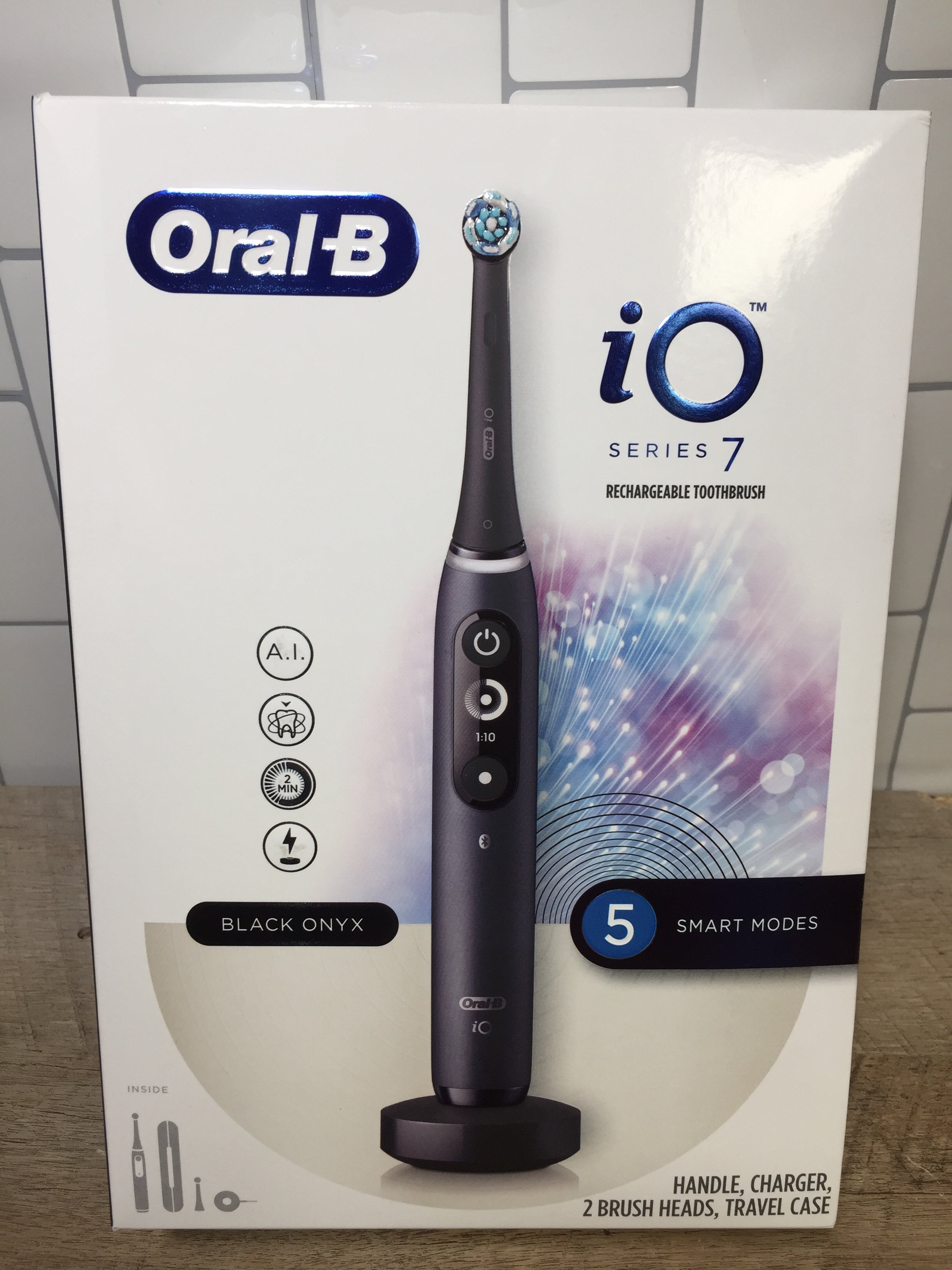 Oral-B iO Series 7 Electric Toothbrush with Replacement Brush Head, Black Onyx (7342145536238)